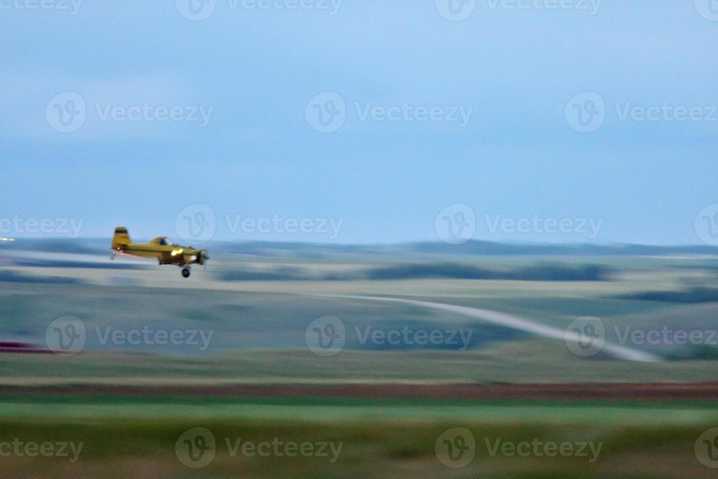 Crop spraying aircraft in Saskatchewan photo