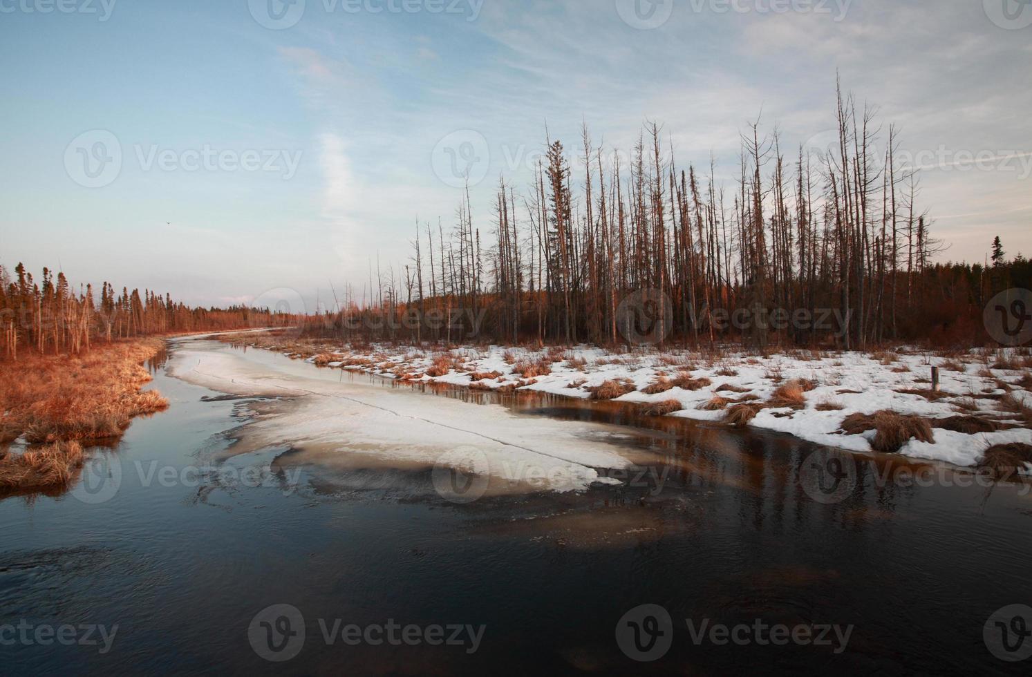 Sunset River Manitoba Canada photo