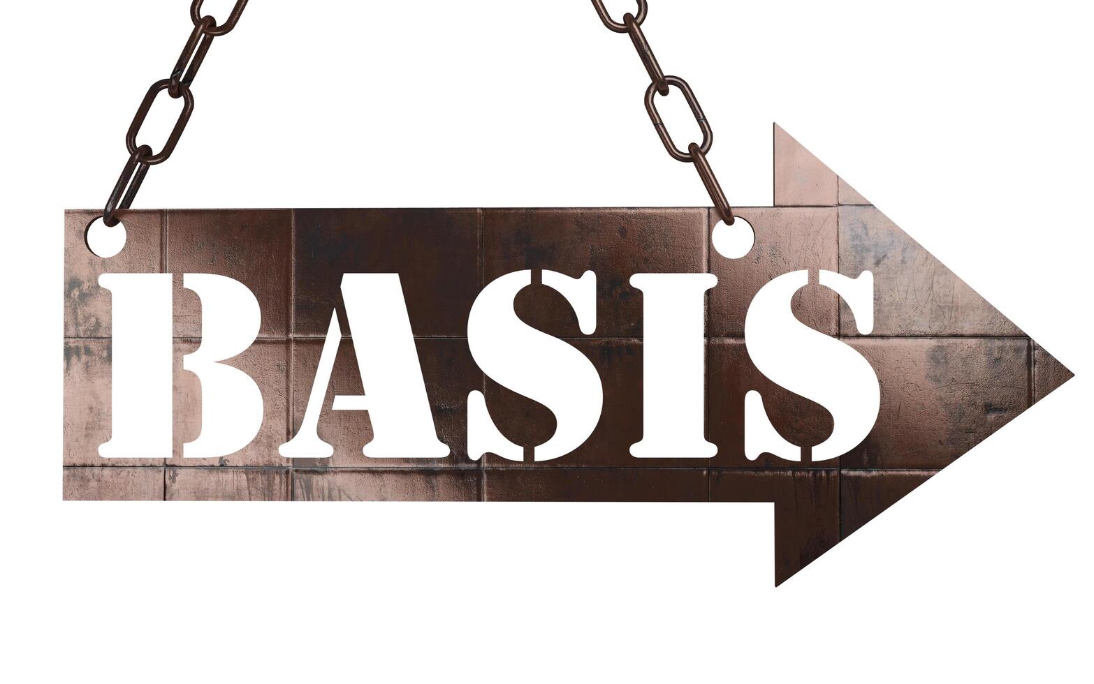 basis word on metal pointer 6238095 Stock Photo at Vecteezy