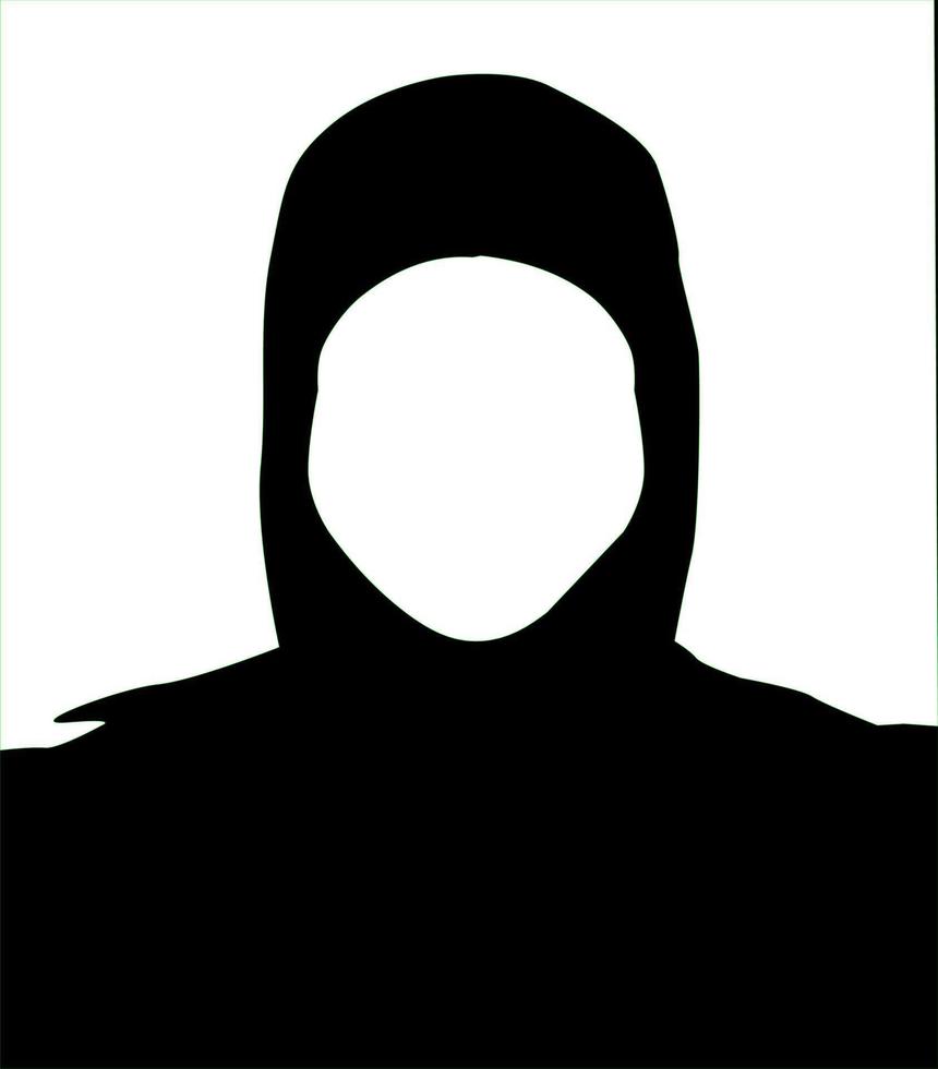 silhouette of black women  veil vector