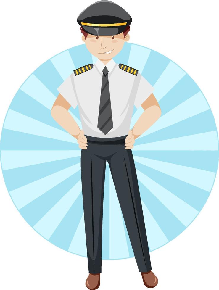 Happy pilot travel holiday theme vector