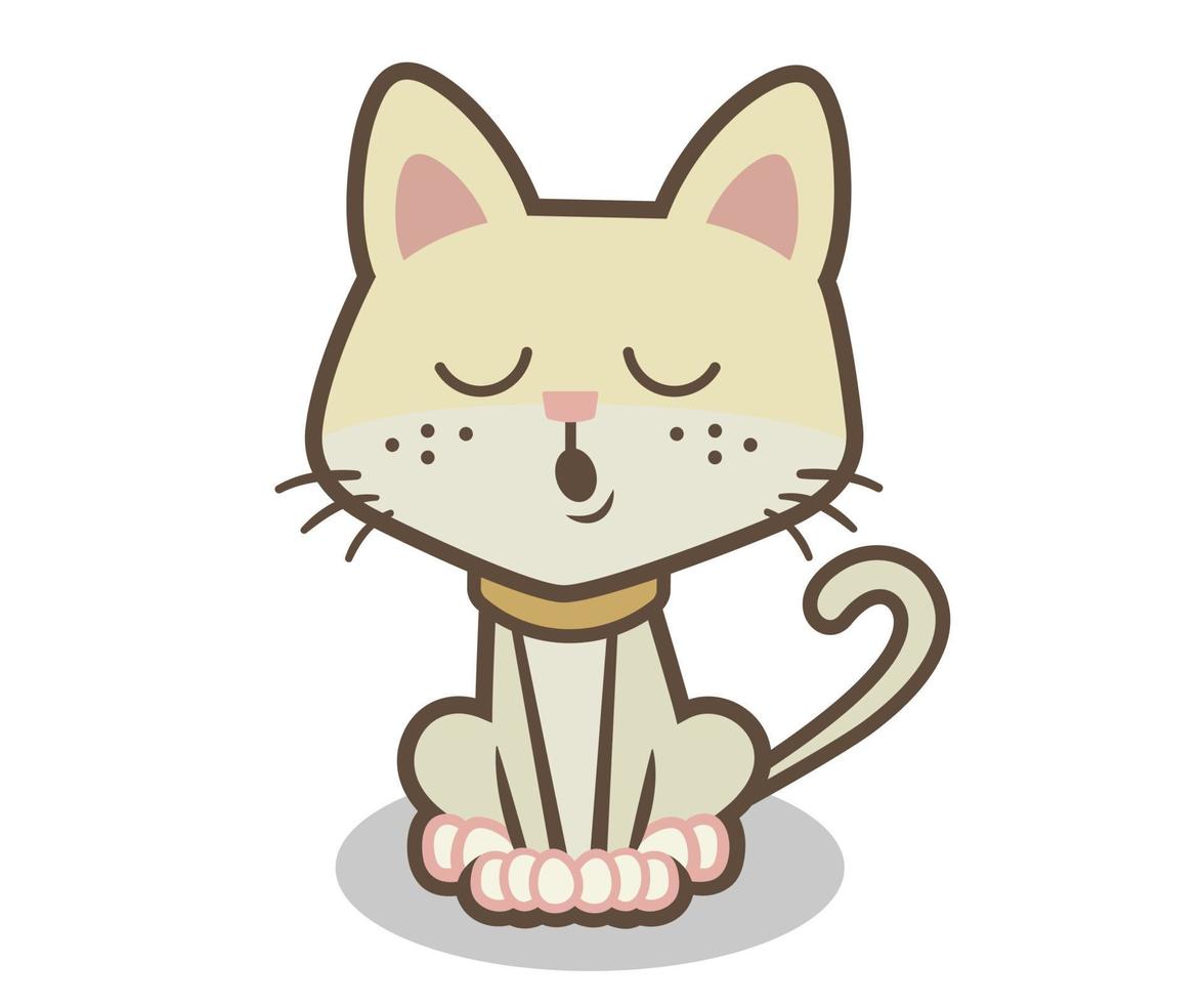 Cat cute cartoon vector