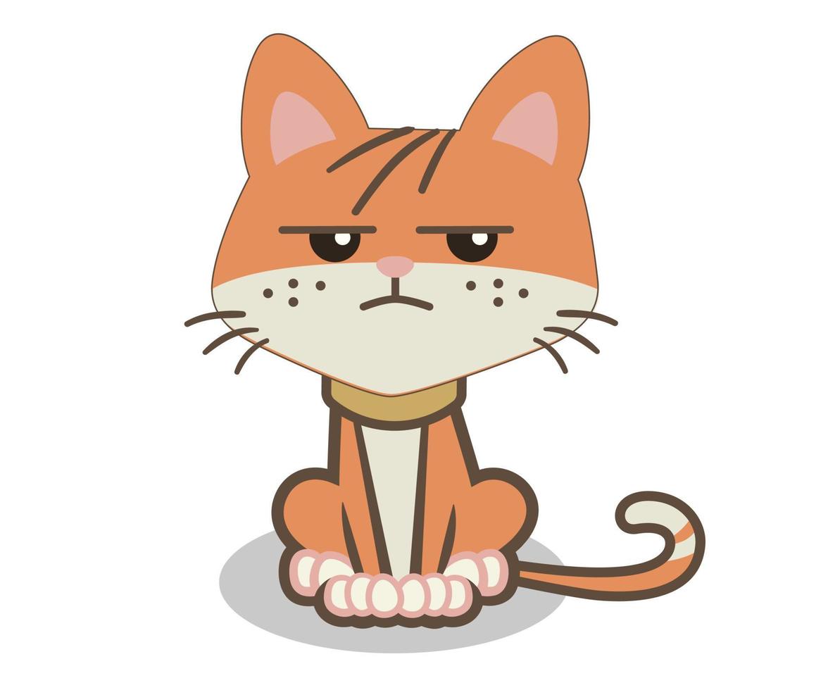 Cat cute cartoon vector