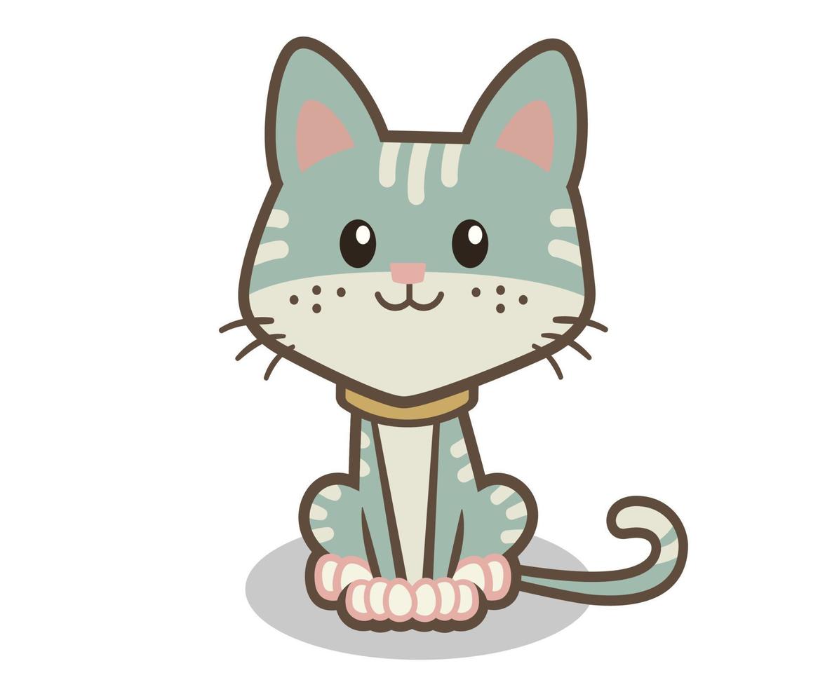 Cat cute cartoon vector