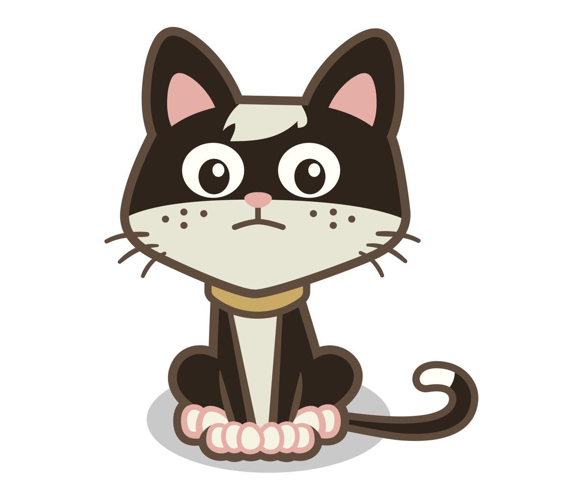 Cat cute cartoon vector