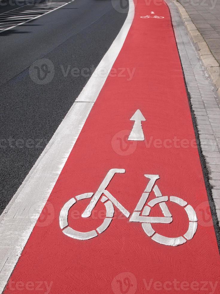 bike lane or cycle path photo