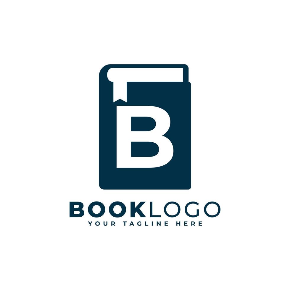 Letter Initial B Book Logo Design. Usable for Education, Business and Building Logos. Flat Vector Logo Design Ideas Template Element