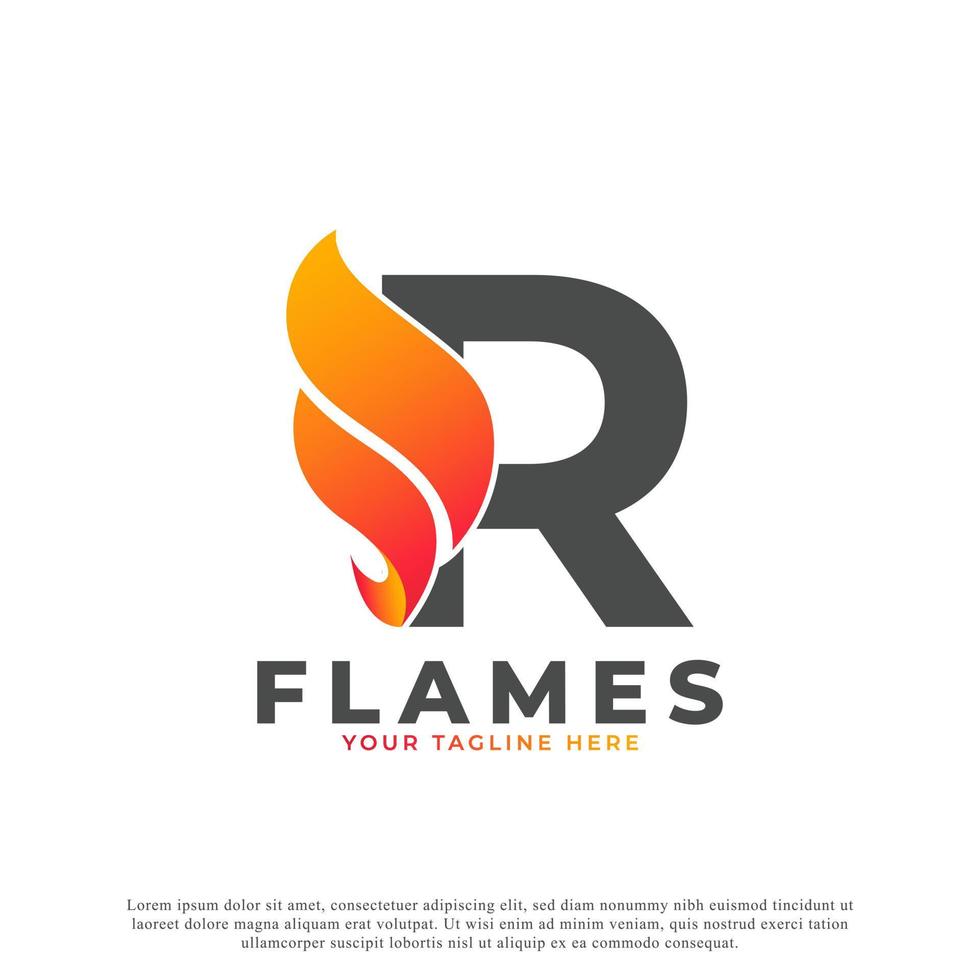Letter R Fire Logo Template Stock Vector (Royalty Free) 1152416672 |  Shutterstock