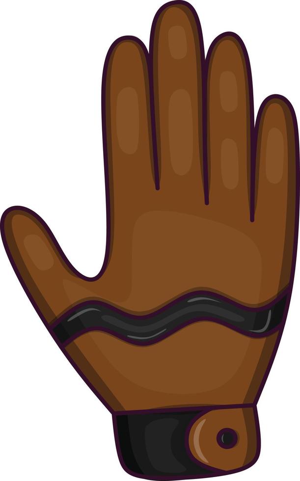 Gloves with flat design style in brown, black and purple colors vector