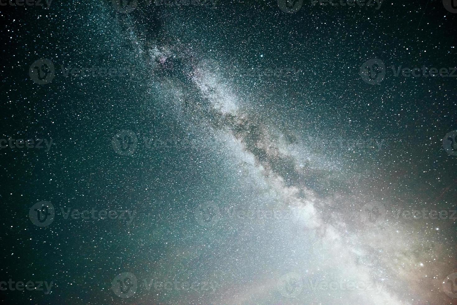 Vibrant night sky with stars and nebula and galaxy. Deep sky astrophoto photo