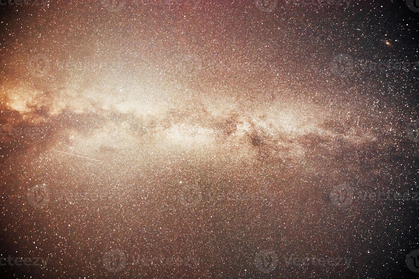 Vibrant night sky with stars and nebula and galaxy. Deep sky astrophoto photo