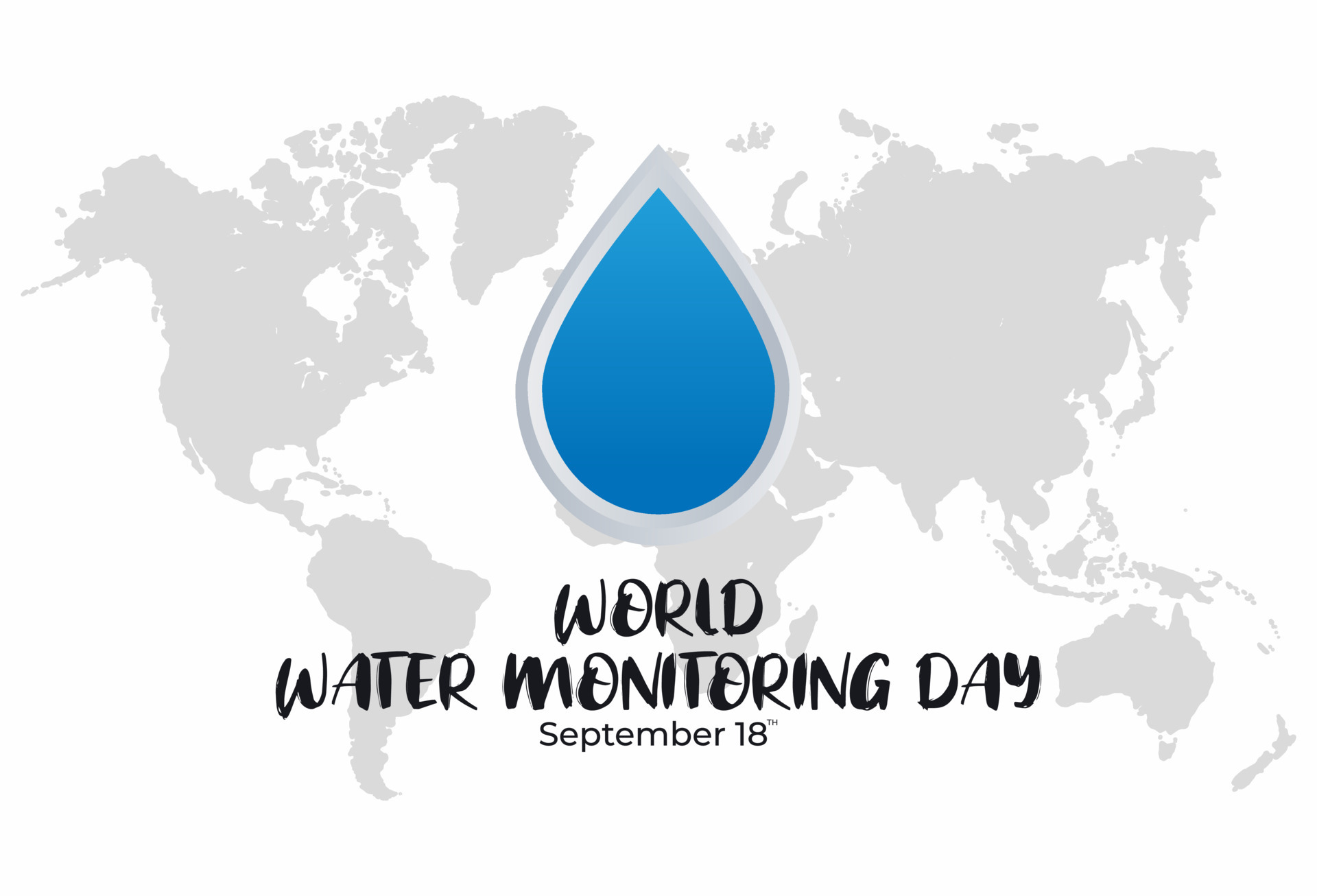 Flat Design Illustration Of World Water Monitoring Day Template, Design