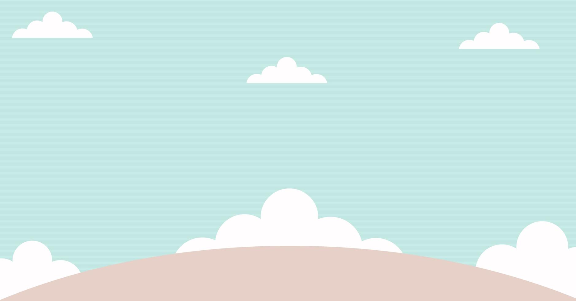 dibujos animados de nubes kawaii abstractas en el cielo azul, fondo. concepto para niños y jardines de infancia o presentación. foto