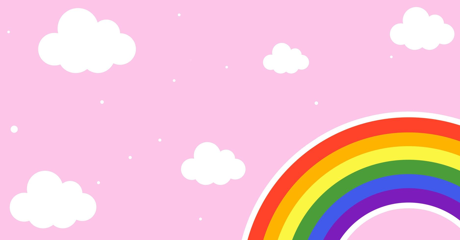 Fondo de arco iris de cielo colorido kawaii abstracto. gráfico cómico pastel degradado suave. concepto para el diseño o la presentación de tarjetas de boda foto