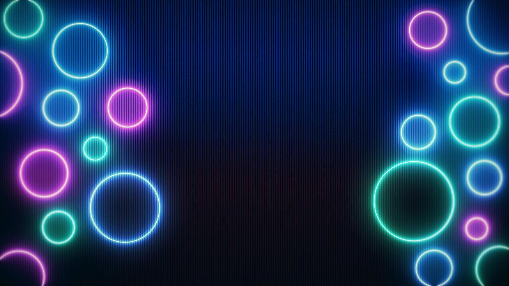 Abstract Neon bright lens flare colored on black background. Laser show colorful design for banners advertising technologies photo