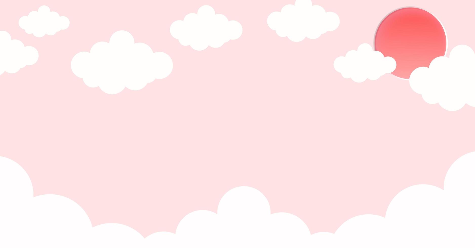 Abstract kawaii Clouds cartoon on blue sky, background. Concept for children and kindergartens or presentation photo