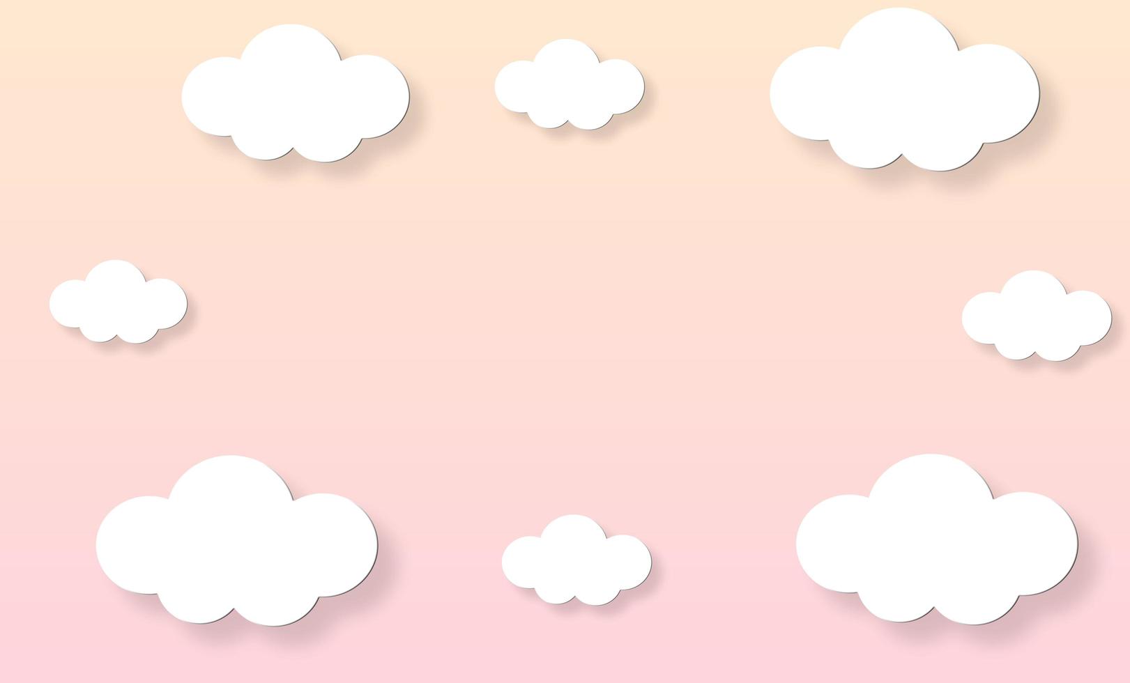 Abstract kawaii Cloudy Colorful Sky background. Soft gradient pastel Comic graphic. Concept for wedding card design or presentation photo
