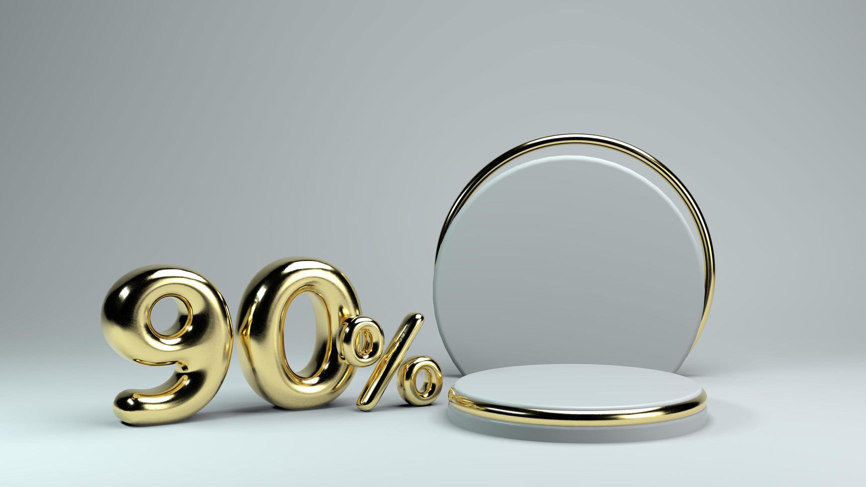 Sale Promotion 90 percent off with 3D Podium for product presentation photo