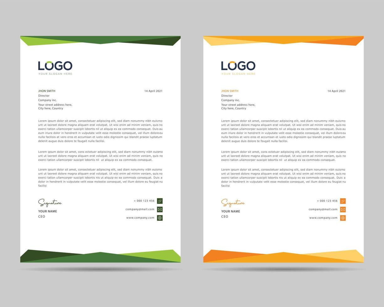 A4 Size Elegant letterhead template design in minimalist style. vector