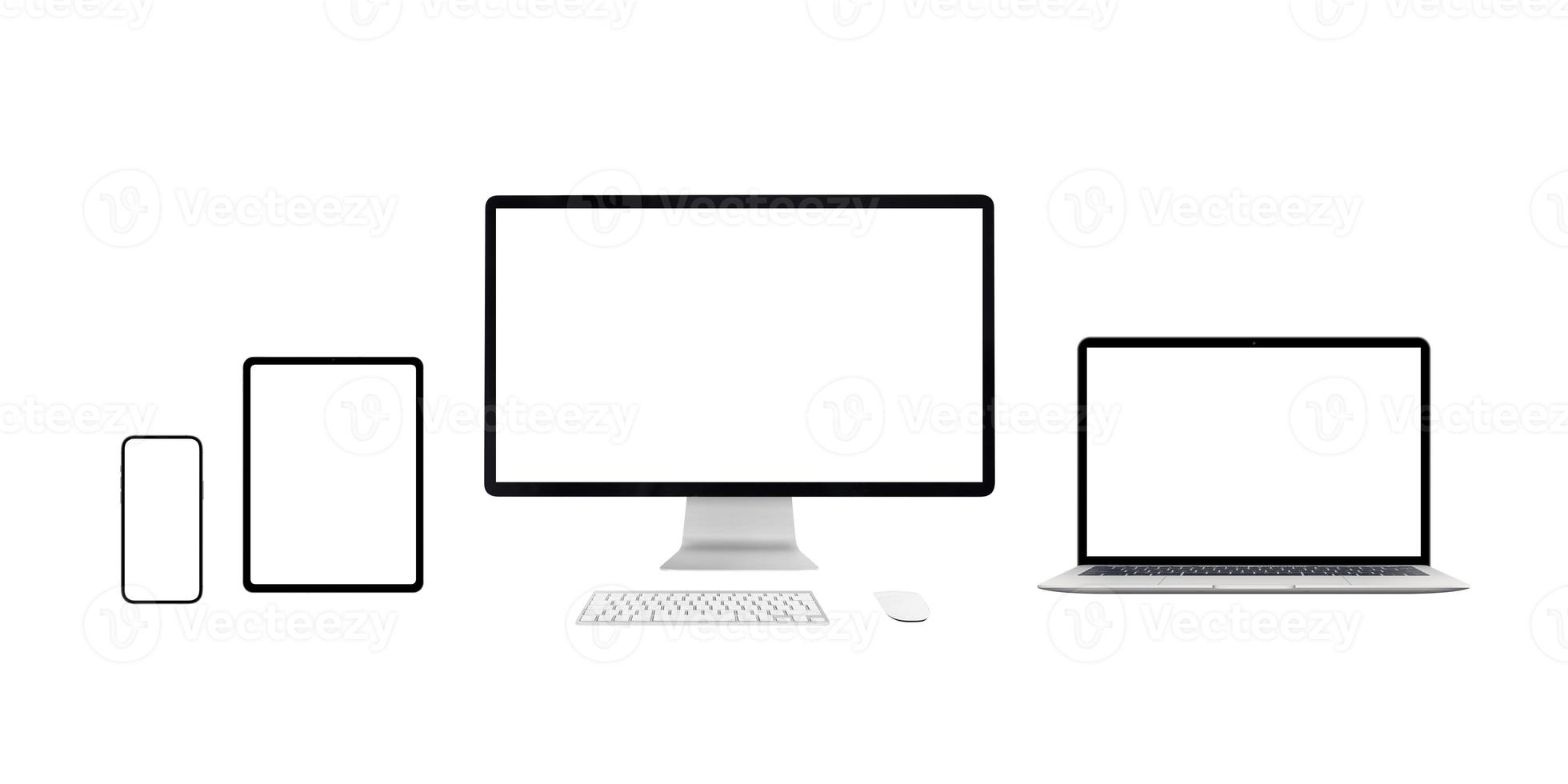 Multiple devices with an isolated display for responsive promotion of websites and apps photo