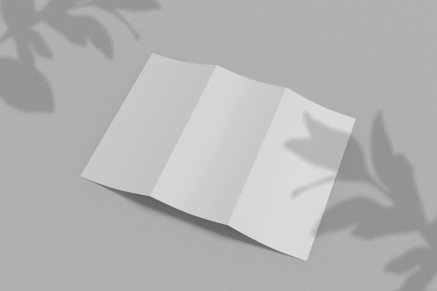 Blank trifold a4 size photo