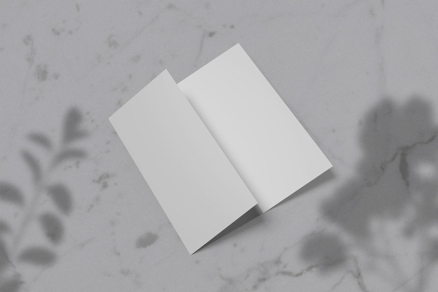 Blank trifold a4 size photo