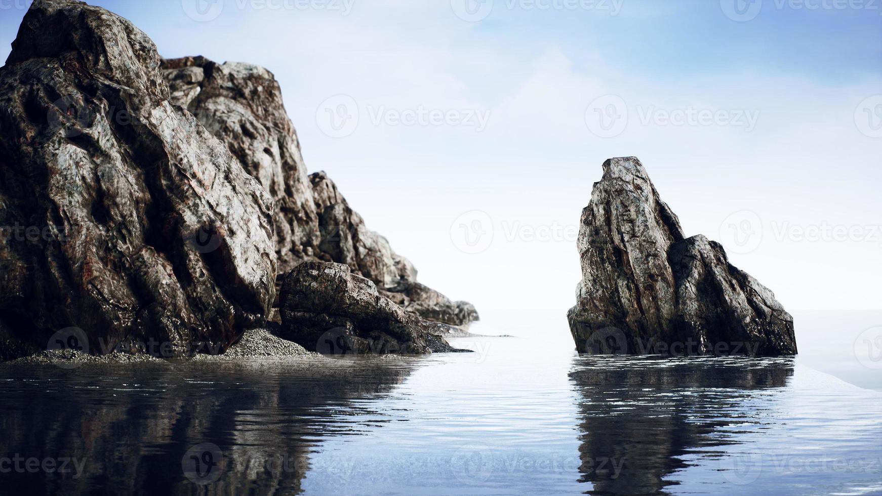 Aerial view of the dramatic coastline at the cliffs photo