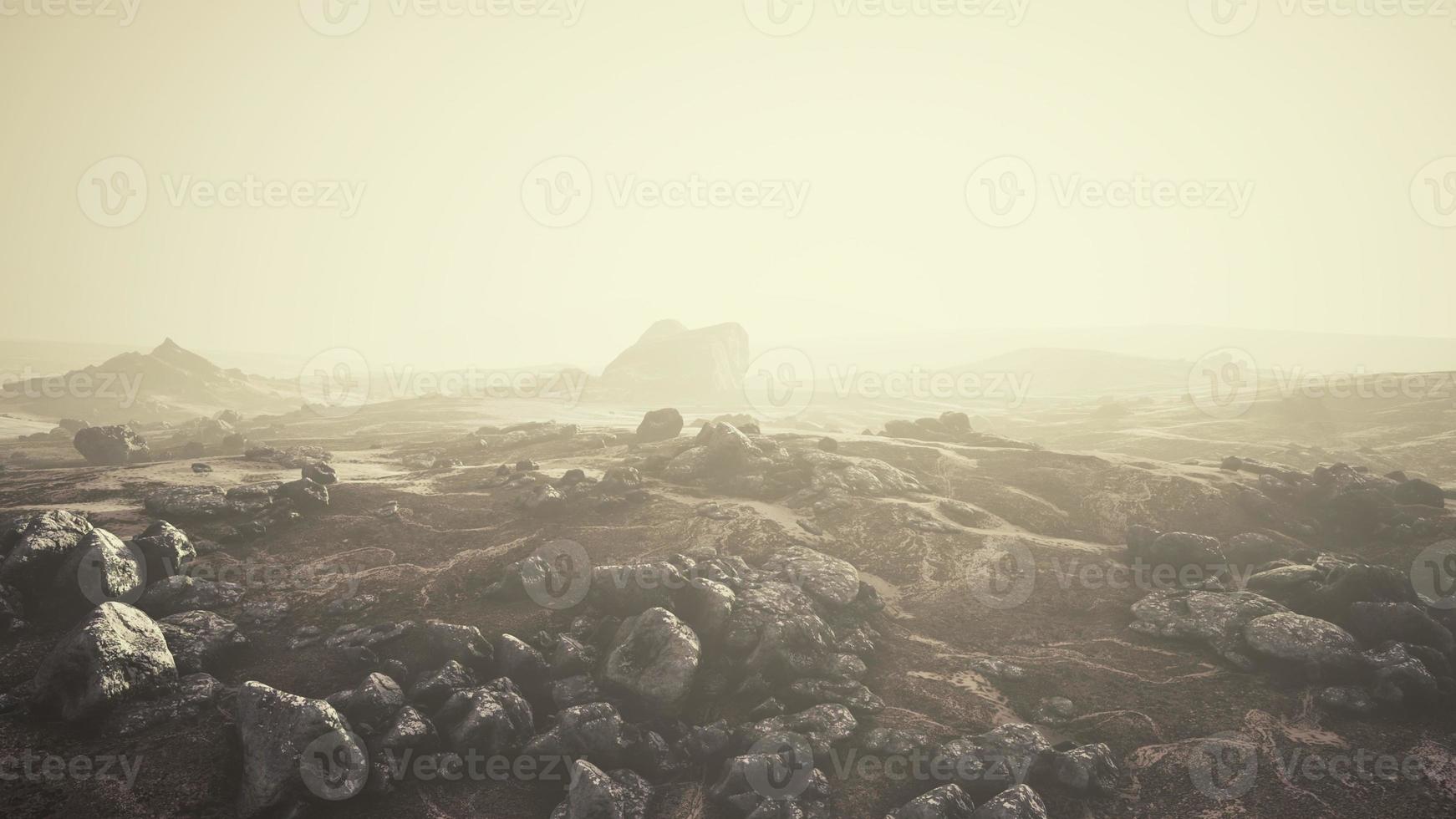 Mountain landscape covered with snow and ice photo