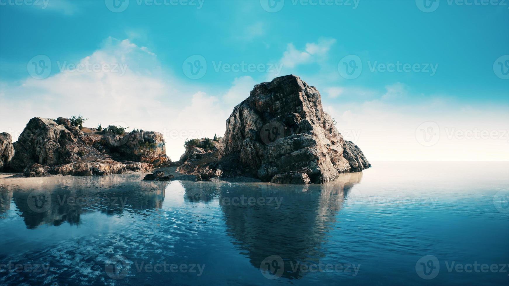 Mediterranean rocky shores and landscape photo