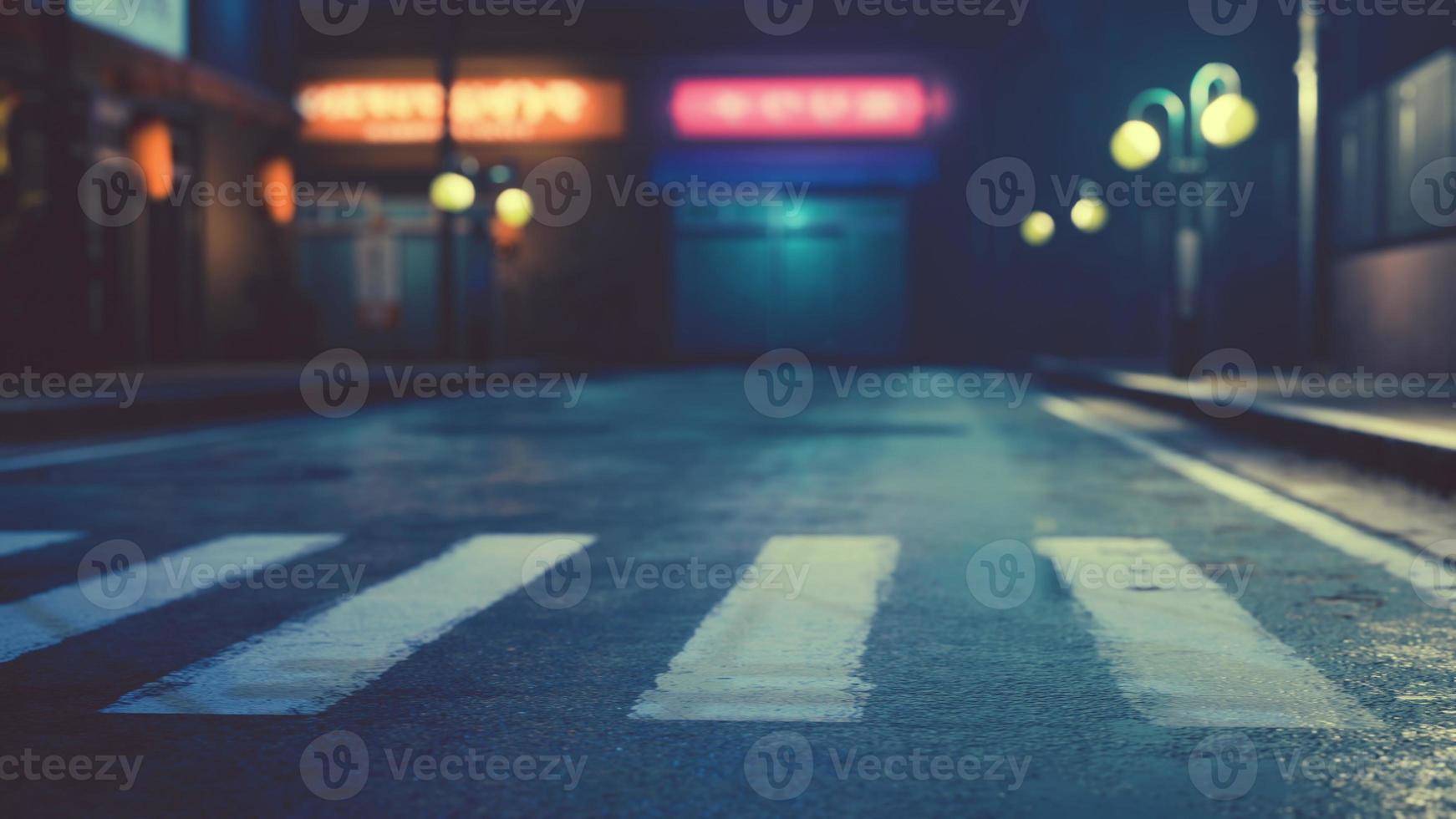 night scene of japan city with neon lights photo