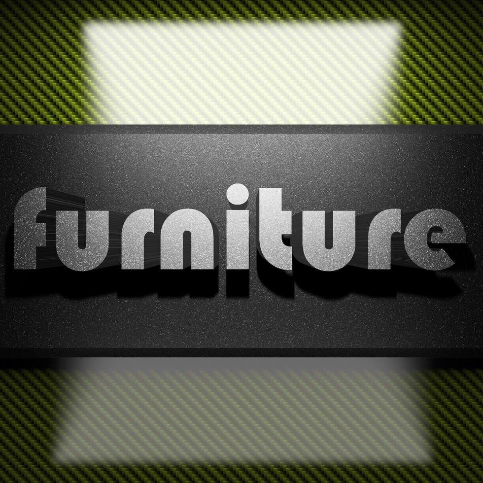 furniture word of iron on carbon photo