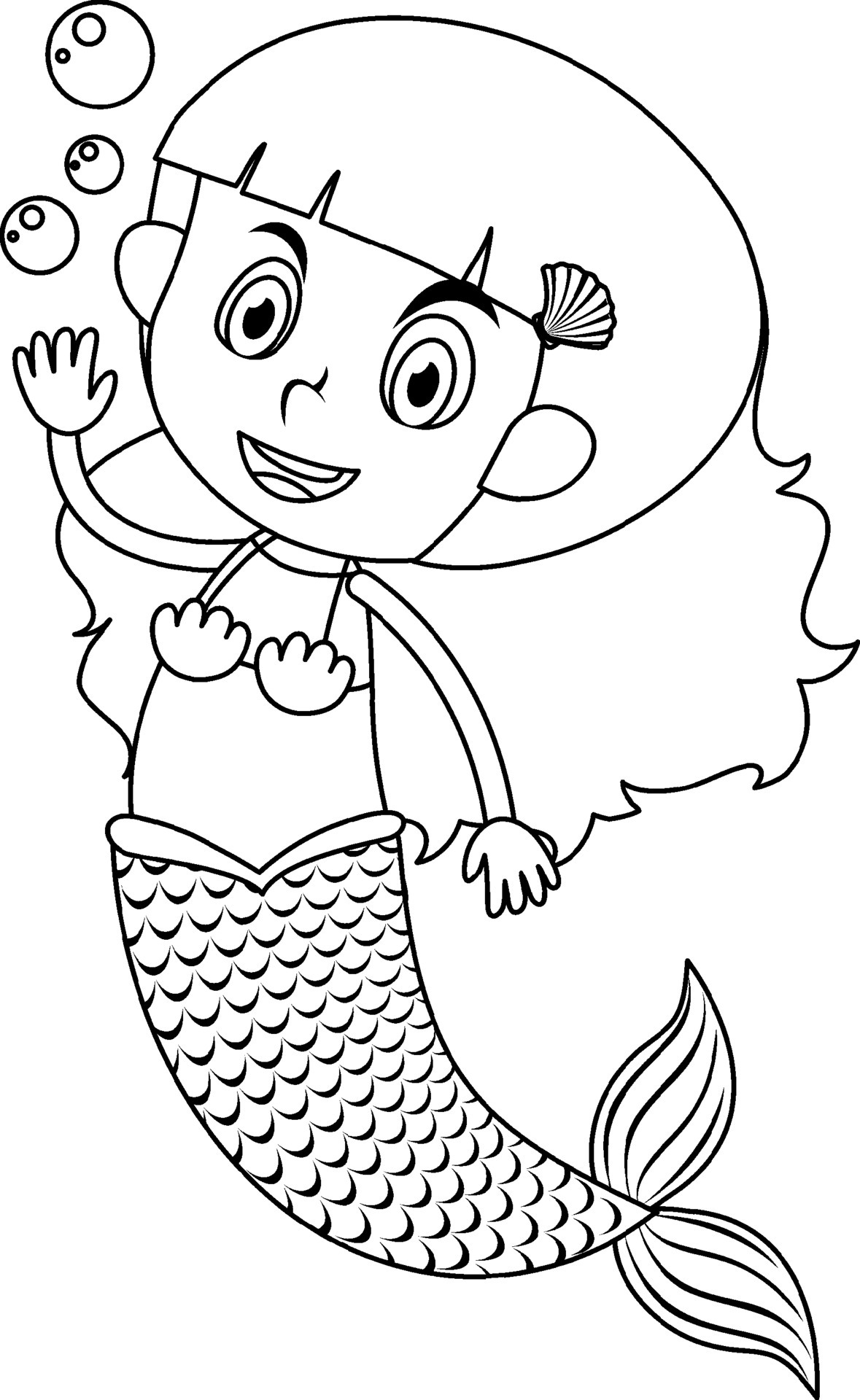 mermaid outline