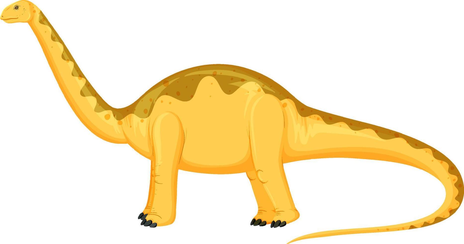 dinosaurio aptosaurus sobre fondo blanco vector