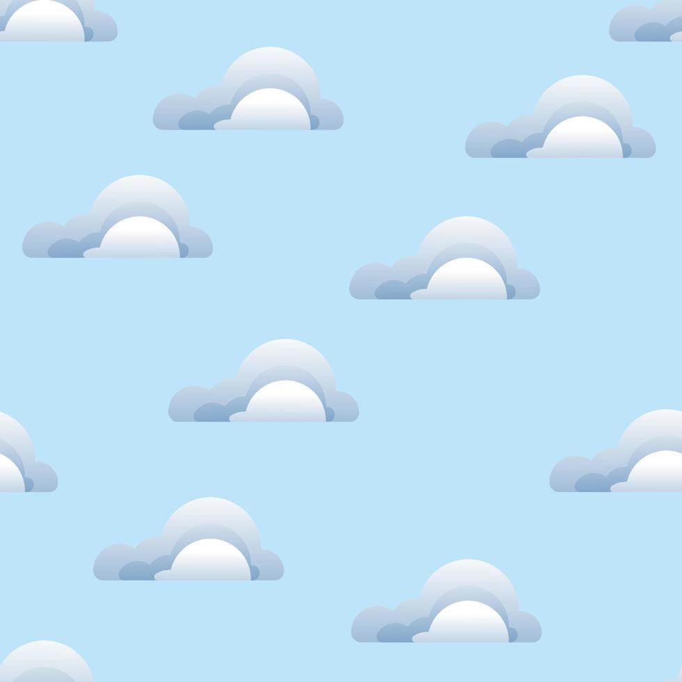 Seamless pattern with clouds vector