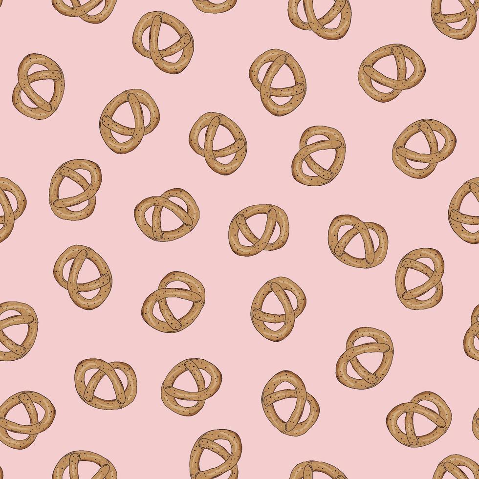 seamless pattern with pretzel vector