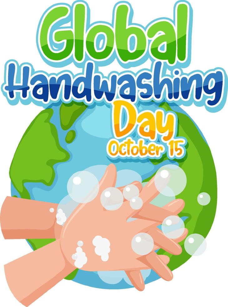 Global Handwashing Day banner design vector