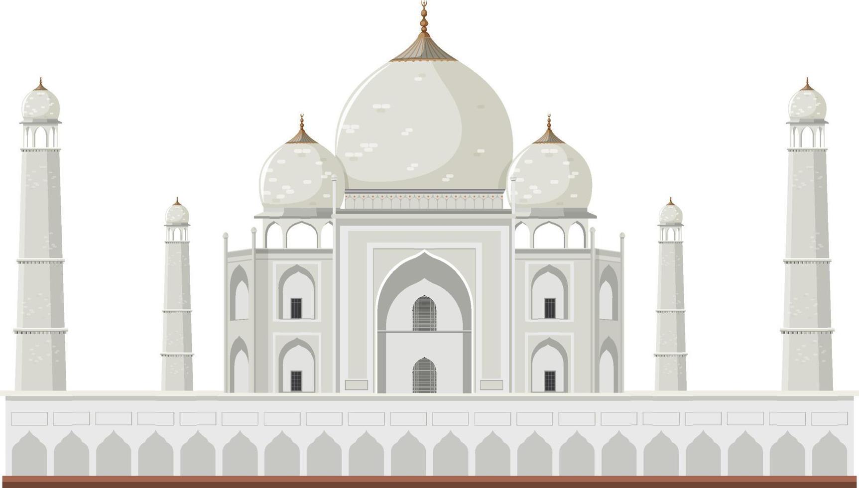 Mosque building on white background vector