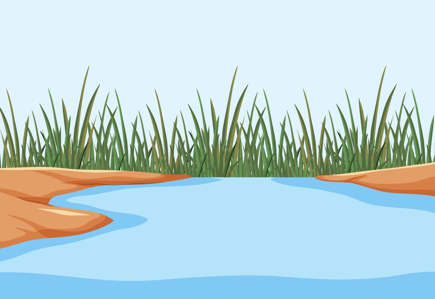 Empty savanna forest landscape vector