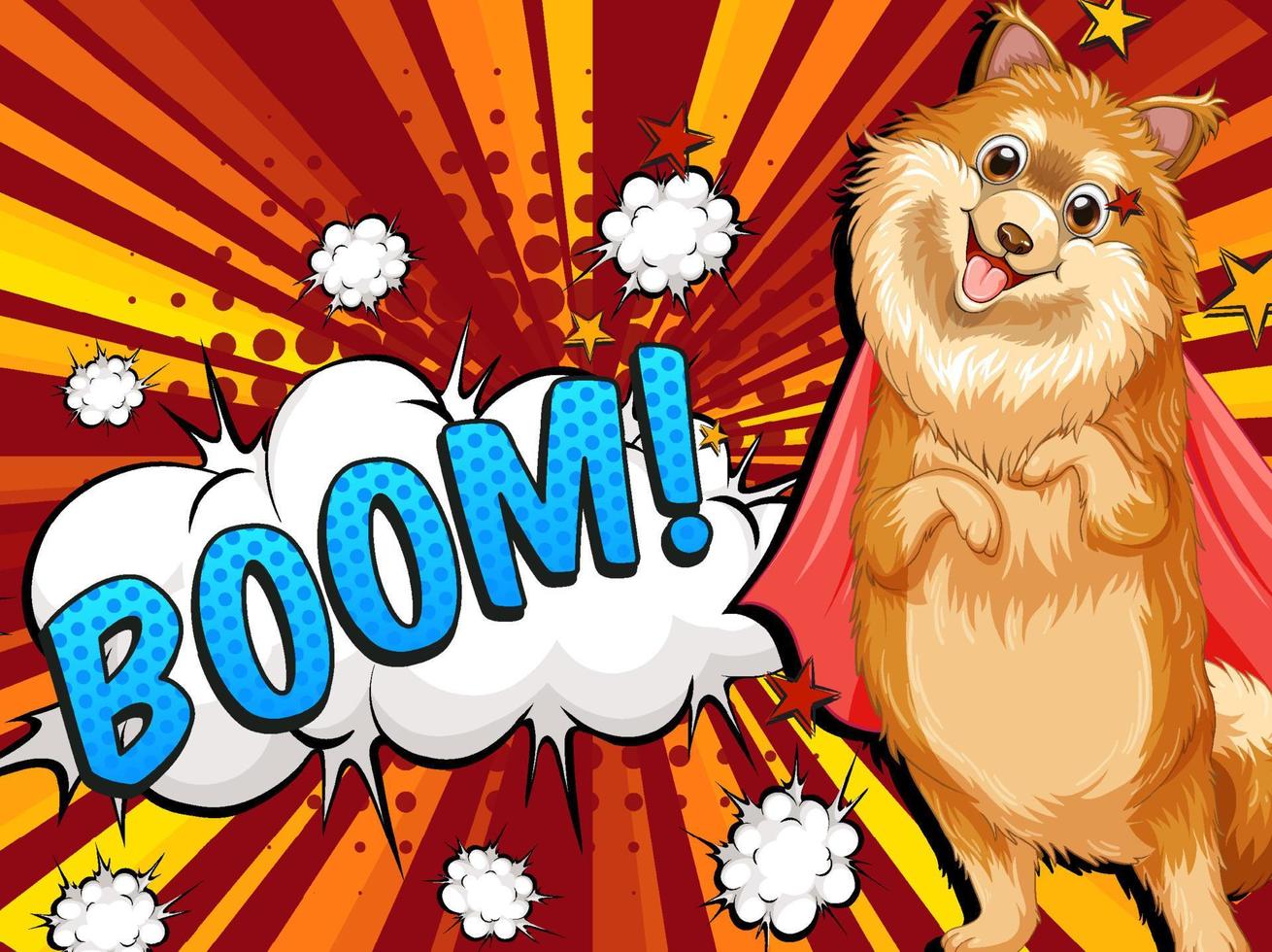 Pop art retro comic style with dog vector