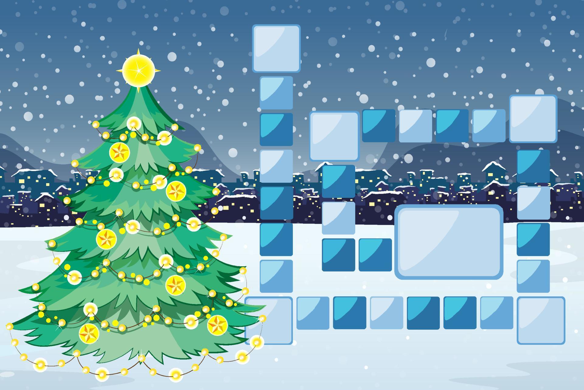 Game template in Christmas theme 6242612 Vector Art at Vecteezy