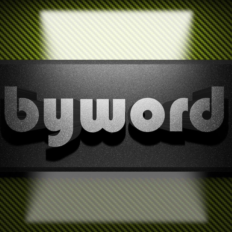 byword word of iron on carbon photo