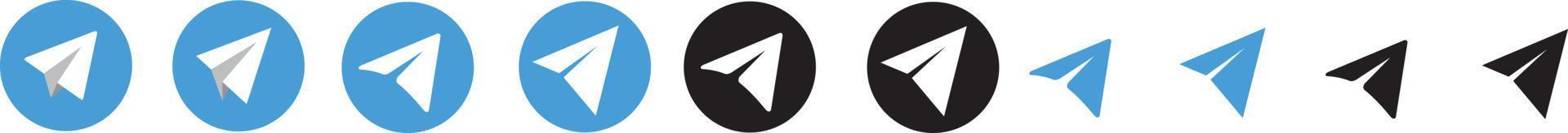 logotipo de telegrama. botón de telegrama icono de telegrama. telegrama vector editorial