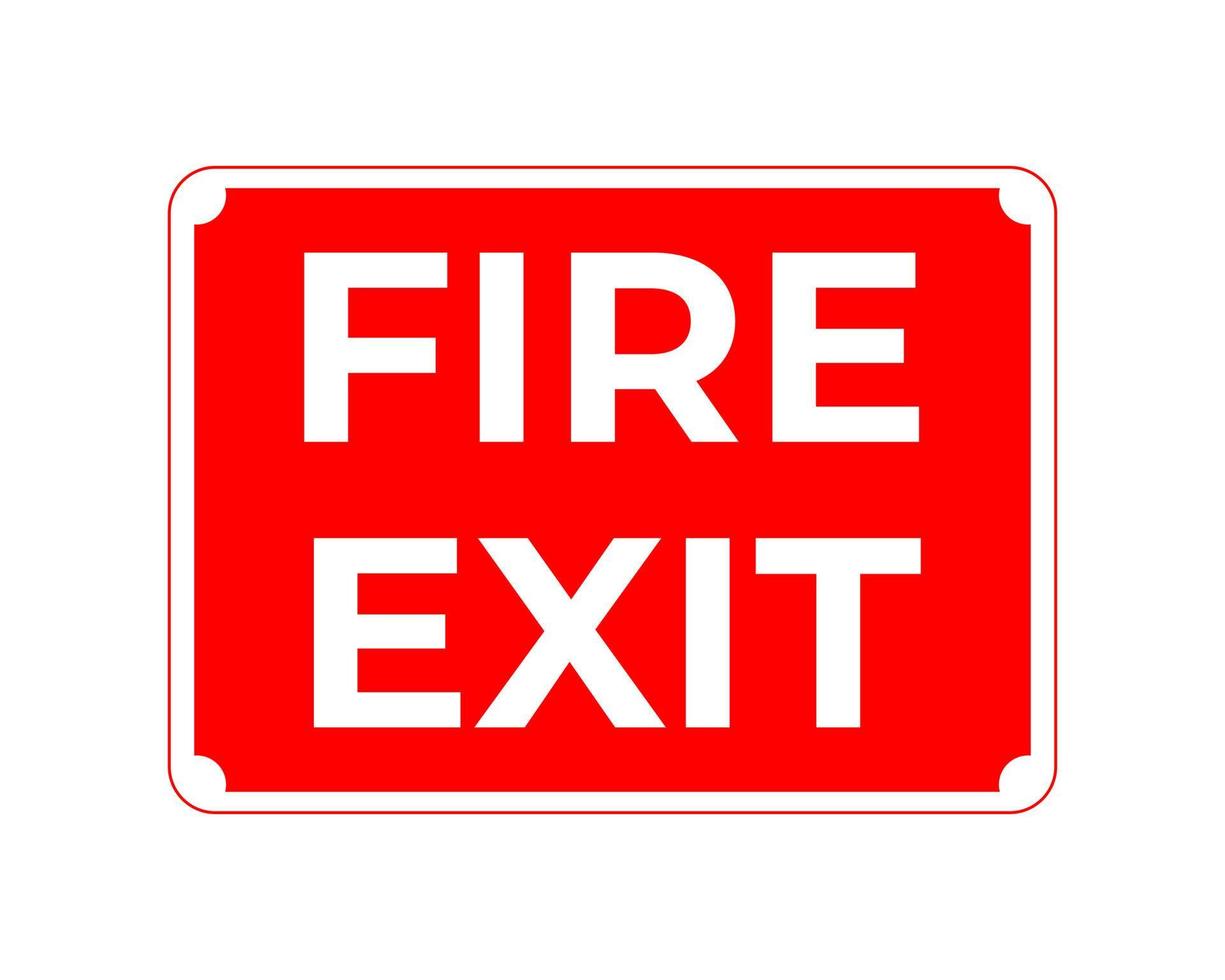 Fire Exit Sign In Vector, Easy To Use And Print Design Templates vector