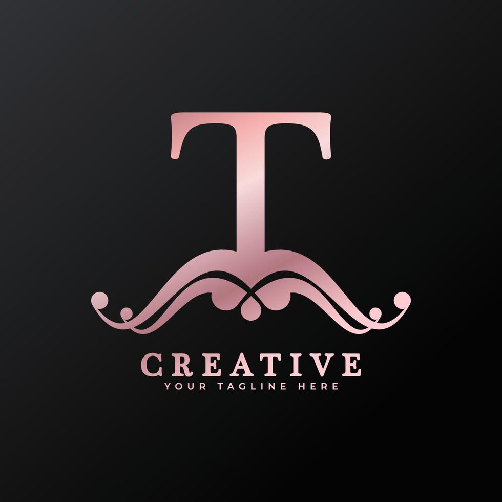 letra inicial del logotipo de lujo para restaurante, realeza, boutique, cafetería, hotel, heráldica, joyería, moda y otras ilustraciones vectoriales vector