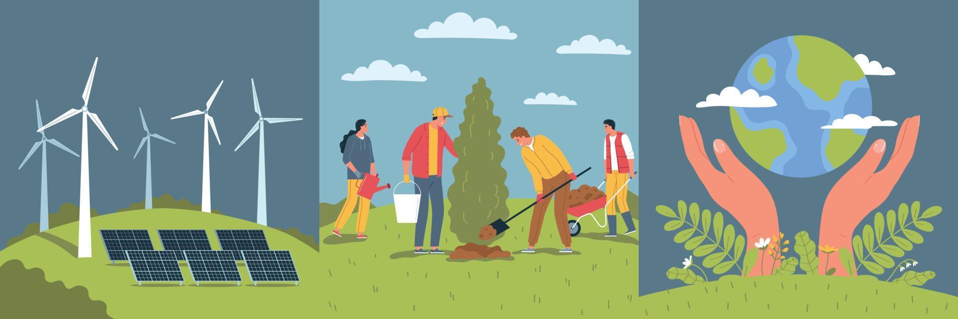 Ecological Pollution Design Concept vector