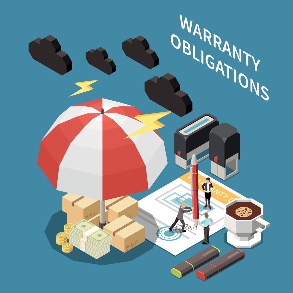 Procurement Management Isometric Composition vector