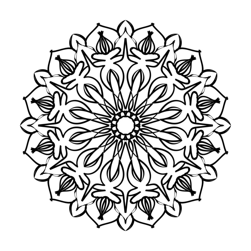 Hand drawn mandala. decoration in ethnic oriental  doodle ornament. vector