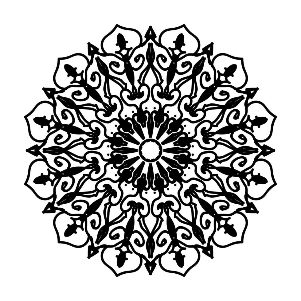 Hand drawn mandala. decoration in ethnic oriental  doodle ornament. vector