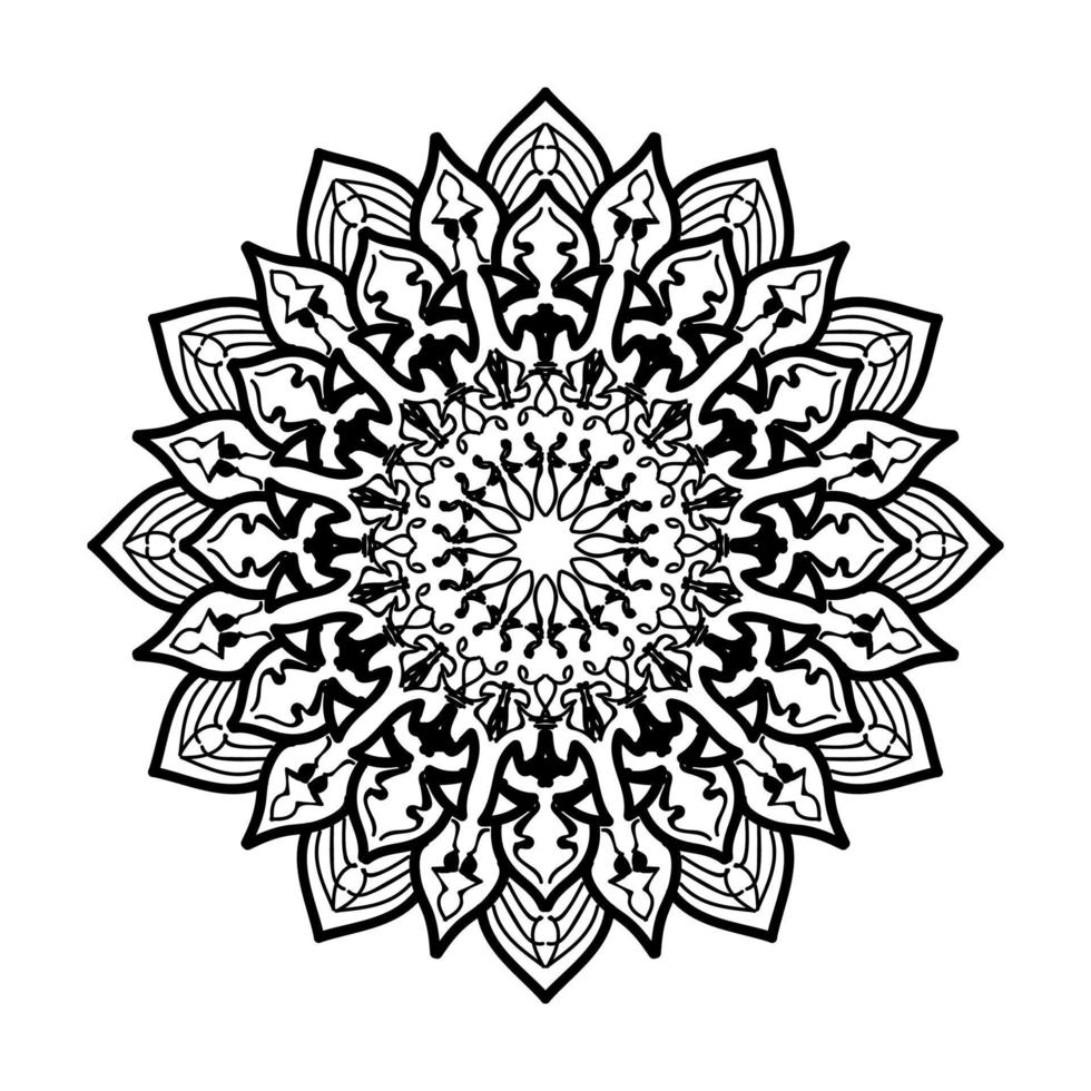 Hand drawn mandala. decoration in ethnic oriental  doodle ornament. vector