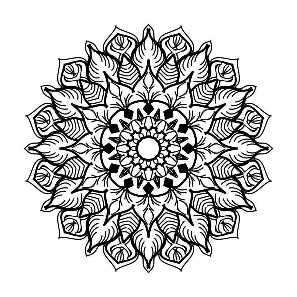 Hand drawn mandala. decoration in ethnic oriental  doodle ornament. vector